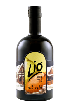 Lio Liqueur Flasche in Weihnachtsedition